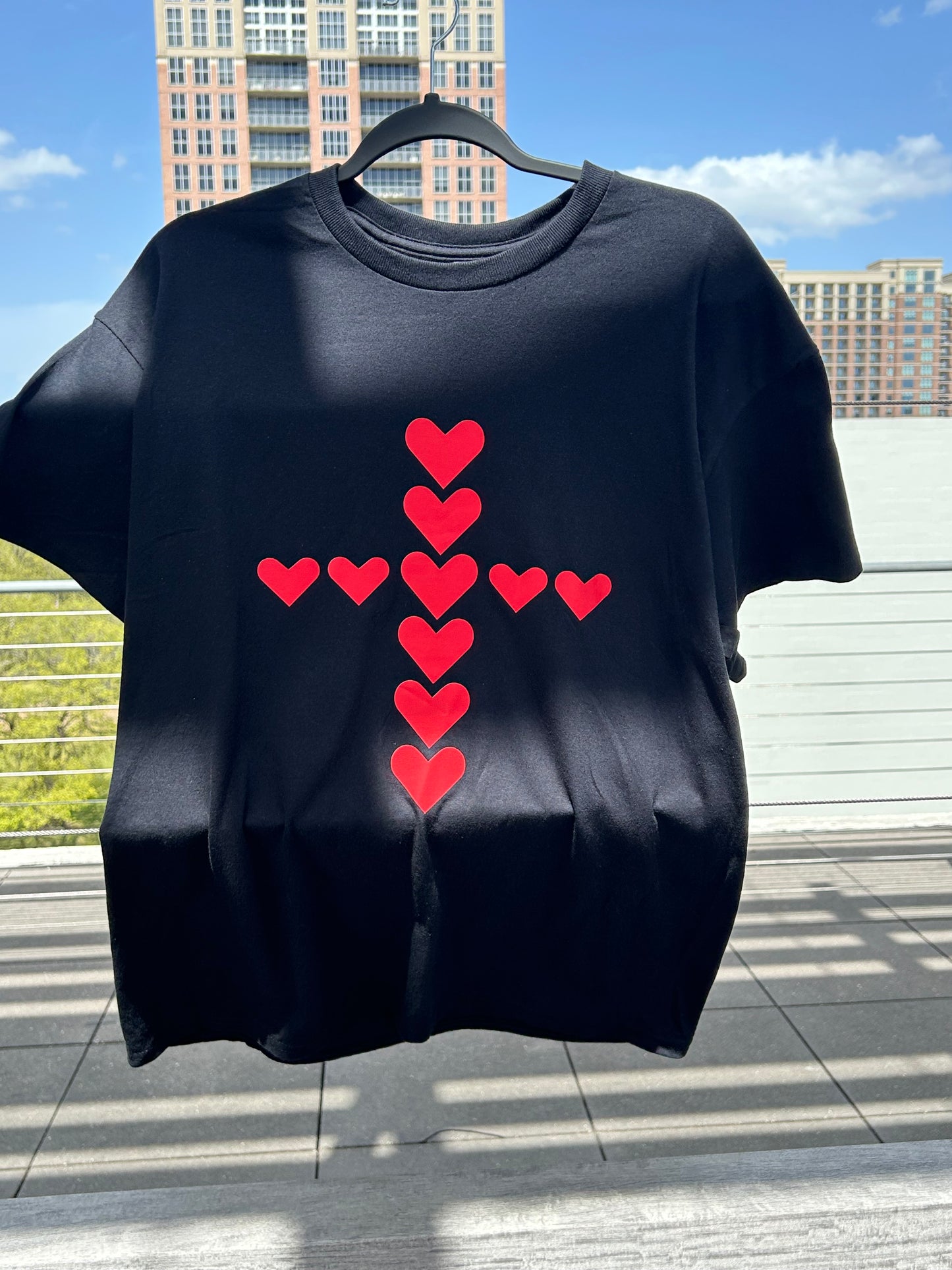 cross over nation black cross shirt