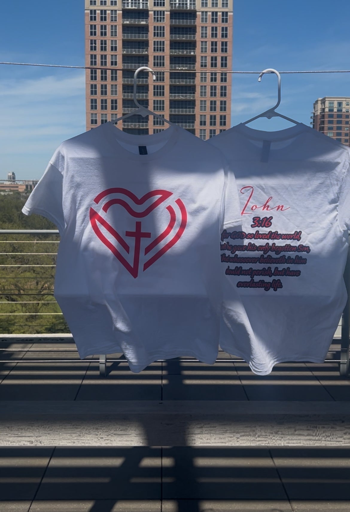 cross over nation white cross shirt